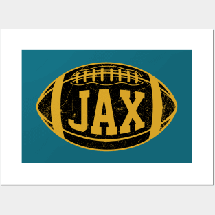 JAX Retro Football - Teal Posters and Art